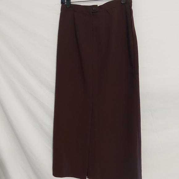 John Meyer of Norwich Brown Beaded  Blazer /Jacket Skirt Suit Size 8 - Picture 9 of 16